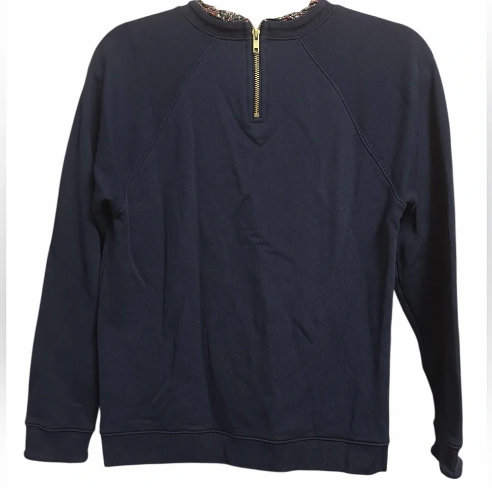 J. Crew Classic Woven ruffleneck pullover sweatshirt